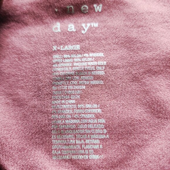 New Day Rose Pink Strapless Bandeau Shelf-bra Tube Top XL - Picture 3 of 7